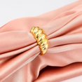 thumbnail image 3 of Anillo Trenzado Trenzado De Croissant, Anillo De Cúpula Grueso Ajustable, Banda De Apilamiento, Anillo Minimalista Para Mujeres Y Hombres, Joyería Methold AP007443-01, 3 of 6