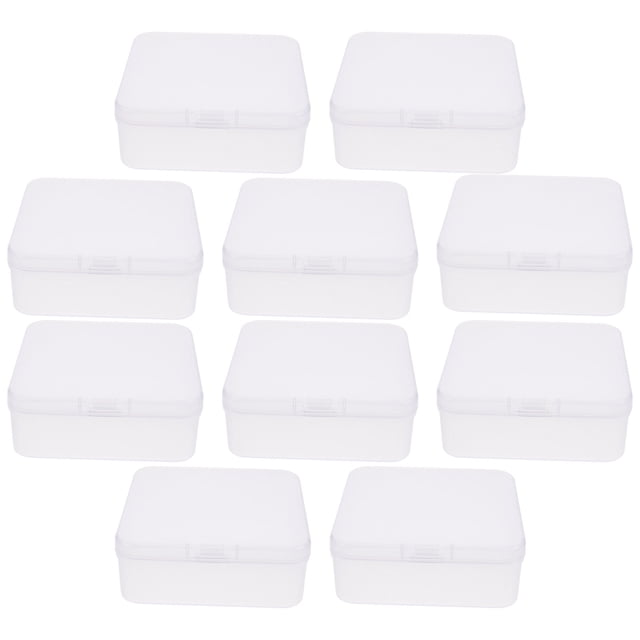 GOOHOCHY 10 jaboneras portátiles para exteriores, transparentes, con tapa, de plástico.
