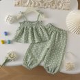 thumbnail image 2 of Toddler Girl Clothes Girl Clothes Set Summer Kid 1T 2T 3T 4T 5T 6T 7T 8T Girl Clothes Shorts Set Cute Floral Printed Sleeveless Top Summer Outfits Cute Kid Clothes Kaprioy, 2 of 4