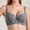 Gray, variant on BC Cup Underwire Thin Support Bra, Full Bust Side Lift Anti-Droop Adjustable Straps Sleep Lingerie Hot Pink 95B