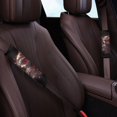 thumbnail image 3 of Chririnla Car Seat Belt Pads Heat Insulation Seat Belt Shoulder Pad Polyester Soft, Suitable for Truck Sedan, Skull Rose Design, 3 of 8