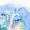 thumbnail image 2 of Disney Stitch Girls Swimsuit Rash Guard Graphic Long Sleeves Bathing Suits Toddler 3T, 2 of 8