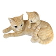 thumbnail image 4 of Realistic Curious Feline Orange Tabby Cat Mother with Cute Kitten Figurine 12"L, 4 of 9