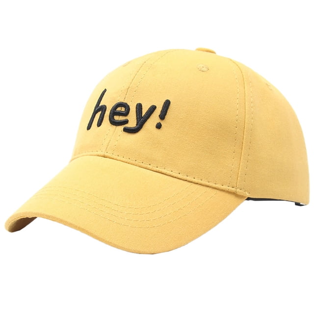 Gorra de béisbol ajustable de 49 a 52 cm para primavera y verano, para niños y niñas, con protección solar, color amarillo