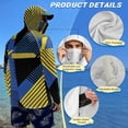 thumbnail image 4 of SEANATIVE Men's UV Protection Sun Hoodie Long Sleeve Fishing Tops Hiking Running Shirt Multi-Use Outdoor Sports Casual Top Summer Fall Outfits, M, Abstract Pattern Blue Yellow Black, 4 of 7