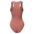 thumbnail image 3 of A2Y Women's Fashion Basic Premium Cotton Racerback Tank Body Suit Dusty Rose M, 3 of 5