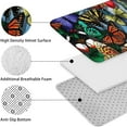 thumbnail image 5 of Multicolor Butterfly Group Pattern Bathroom Rugs Sets 3 Piece,Toilet Cover Set,Absorbent Non Slip Bathroom Mats Sets with U-Shaped Contour Rug Toilet Rug Set, 5 of 5