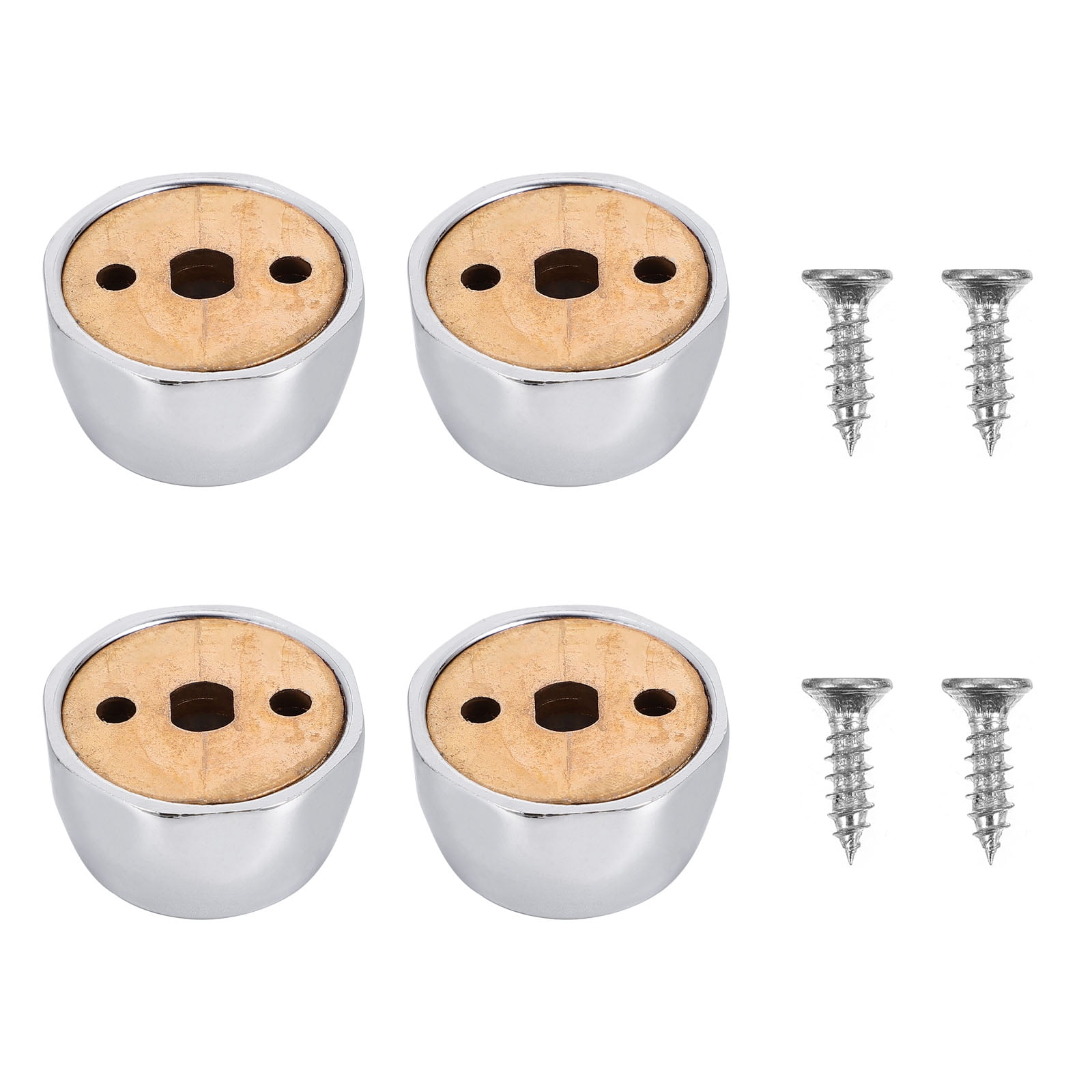 Hemoton Closet Pole Rod Sockets Set Metal Socket Holder Flange