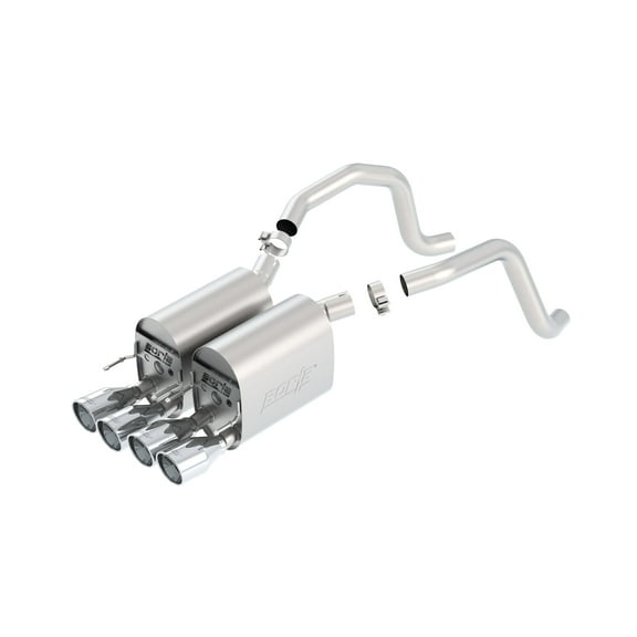 BORLA EXHAUST 11814 05-08 CORVETTE C6 6.0L/6.2L V8 RWD 2DR INCL. PADDLE SHIFT SPLIT REAR, REAR SECTION, TOURING