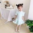 thumbnail image 5 of LIUJUNSHOP Toddler Girls Polo Dress Short Sleeve Golf Tennis Dress A-Line Playwear Sundress Cotton Baby Girls' School Uniform Green 12-18 Months, 5 of 6