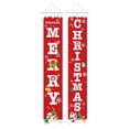 thumbnail image 1 of TQEHS Pancarta iluminada de Feliz Navidad para puerta, porche, patio, decoración navideña para exteriores, juego de letreros para porche delantero, pancarta colgante para pared del hogar, puerta de en, 1 of 6