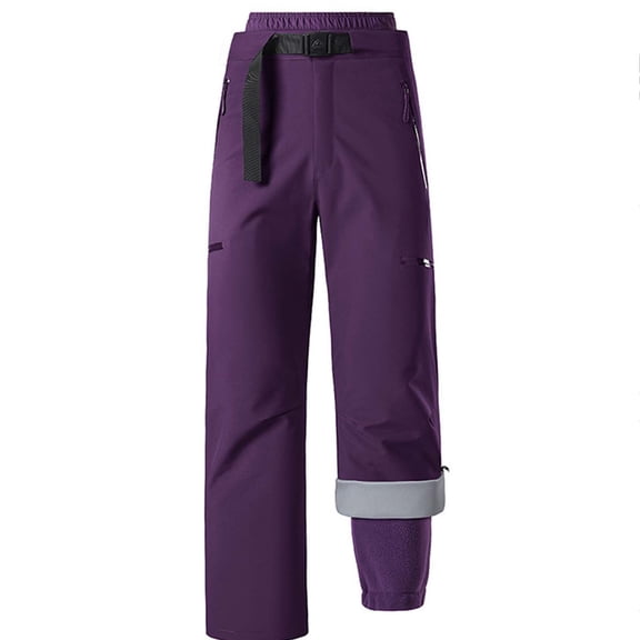 Snow Pants Womens Waterproof Insulated 3 In 1 Hiking Pants Fleece Lined Snowboard Pant with Pockets Baggy Ski Pant Women