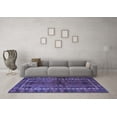 thumbnail image 3 of Ahgly Company Machine Washable Indoor Square Persian Blue Traditional Area Rugs, 6' Square, 3 of 4