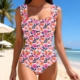 thumbnail image 3 of Oplxuo Womens One Piece Swimsuits Tummy Control Bathing Suits Modest Full Coverage Swimsuit Wide Straps Swimwear, 3 of 6