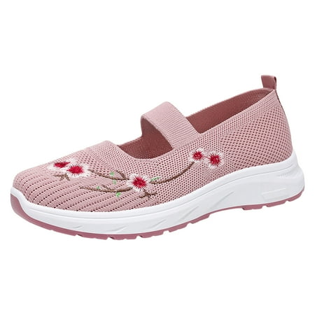 

Fashion Summer Women Sports Shoes Flat Bottom Non Mesh Hollow Upper Breathable Soft On Casual Style