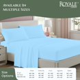 thumbnail image 5 of ROYALE LINENS 100% Organic Cotton Twin Sheet Set - 16" Deep Pocket Bed Sheets - Lake Blue Bed Sheets - Sábanas Twin - 1 Flat, 1 Fitted & 1 Pillowcase - Lake Blue Sheet Set - Cotton Bedding Sets, 5 of 9