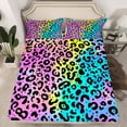 thumbnail image 2 of Castle Fairy Gradient Cheetah Print Bed Sheets,Animal Leopard Print King Sheets, 2 of 7