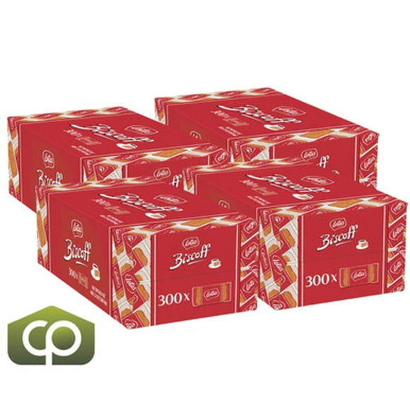 Lotus Biscoff Cookies, 300 × 6.25 g - European Speculoos Delight (4/Case)-TOTAL 1200