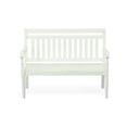 thumbnail image 3 of Carolina Classics Belmont Outdoor RTA Wooden Bench in White, 3 of 5