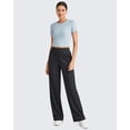 thumbnail image 5 of G4Free ShiftReady Women Trousers Yoga Pants with Pockets Wide Leg Stretchy Dress Pant Work Slack Petite/Regular/Tall, 5 of 7