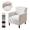 Beige White, variant on ATJIA Jacquard Armchair Slipcovers Banquet Armchair Slipcovers Anti Slip Accent Chair Covers 1-Piece Stretch Chair Slipcovers with Arms