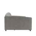 Queer Eye Liam Upholstered Daybed with Trundle, Full/Twin, Light Gray