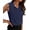 Navy, variant on Zeagoo Womens Sleeveless Button Down Shirt Tops V Neck Business Casual Collared Blouses Tank Top