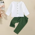 thumbnail image 2 of Toddler Outfits for Boys 2 Piece Separates Casual Wear Dress Up Clothes Dark Green Size 2-3T, 2 of 3