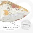 thumbnail image 4 of Salouo World Map 1 Print Print Pillow Case Cover,Wrinkle-Free Bed Pillow Cover Pack of 1 Home Decor Fade-Resistant and Stain-Resistant ,Pillows Not Included -14"x20", 4 of 8
