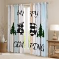 thumbnail image 2 of Feelyou Adventure Camping Kids Black Out Curtains, Rustic Wooden Plank Curtains Pack of 2 (42x63 Each), Countryside Style Bedroom Curtains, Blackout Curtains Room Decor, 2 of 6