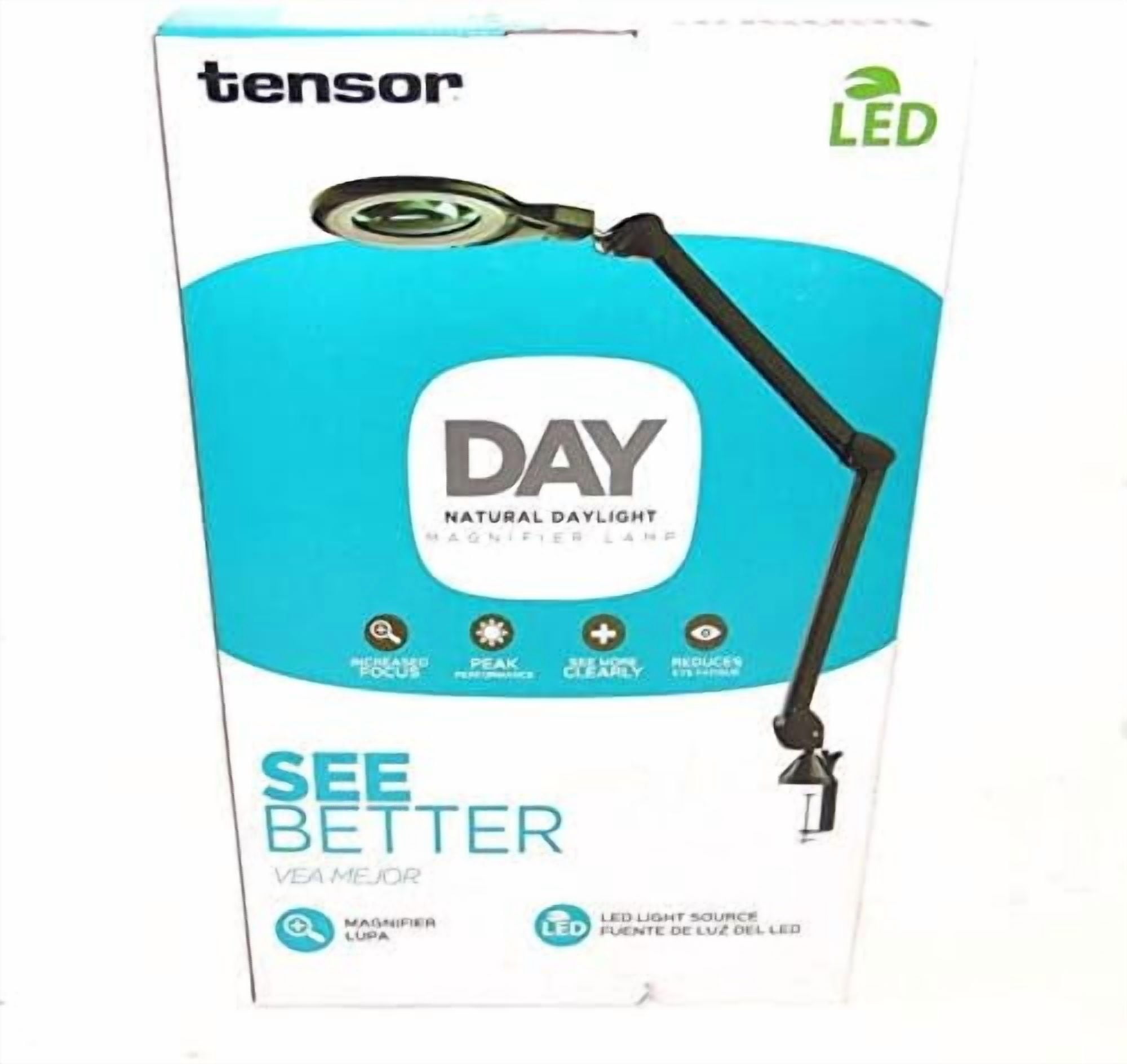 Tensor 20189-003 Natural Daylight LED Magnify Clip Light Matte Black