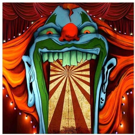 7x5ft Horror Circus Theme Halloween Backdrop for Photography Giant Evil ...