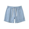 thumbnail image 6 of JTieacloth Mens Cargo Short Male Summer Shorts Solid Color Cotton Tie Suit Cool Breathable Four Quarter Pants,Blue, 6 of 6