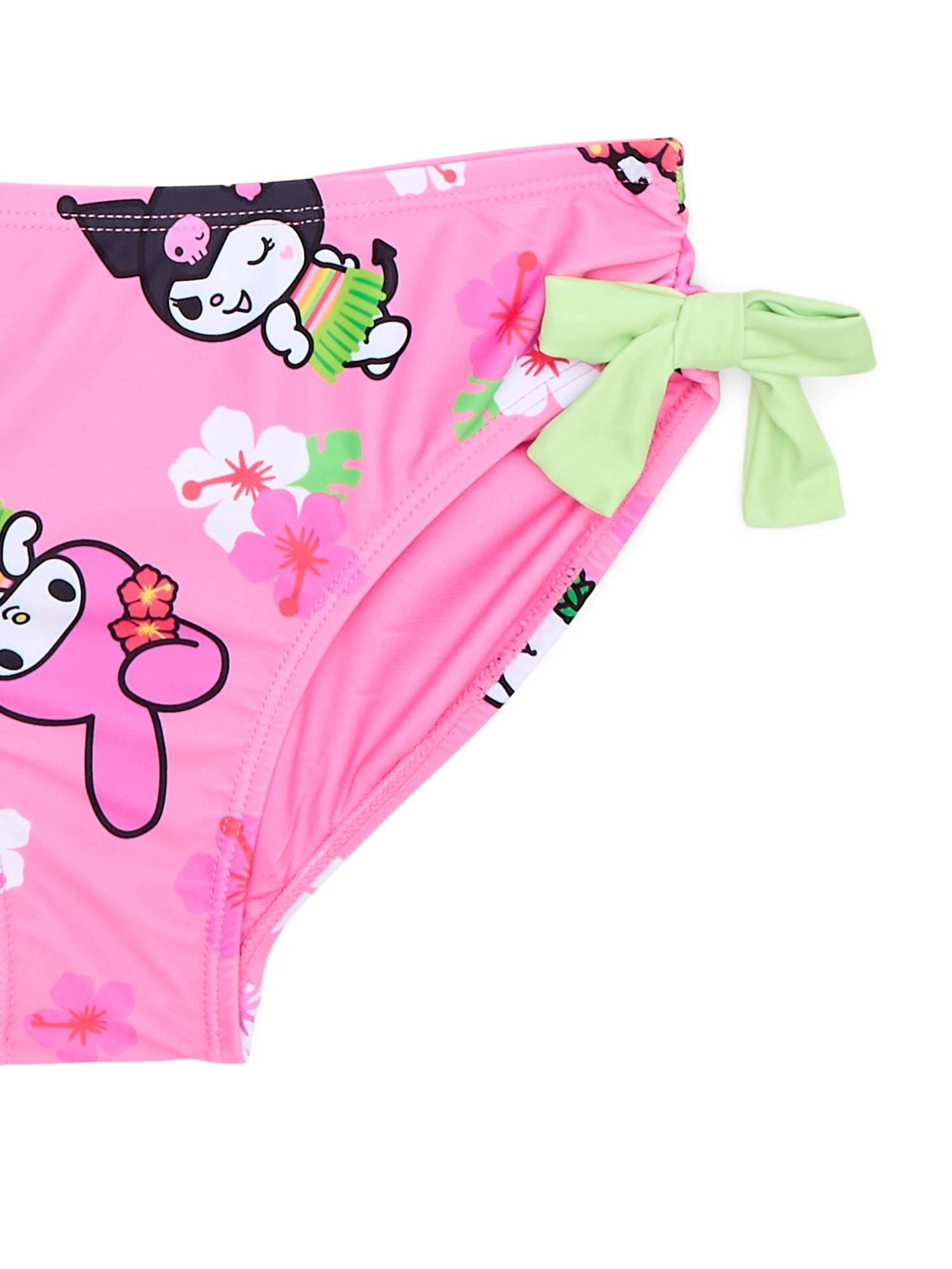 Hello Kitty Girls and Big Girls Long Sleeve Top and Bottoms Swim Set, 2-Piece, Sizes 4-12
