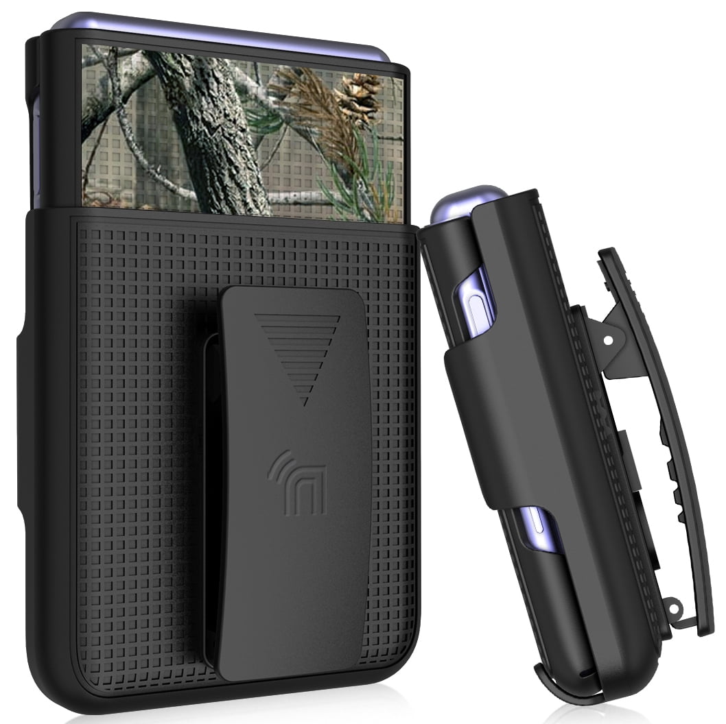 Case With Clip For Galaxy Z Flip Nakedcellphone Black Snap On Cover With Rotating Ratchet Belt Hip Holster Holder Combo For Samsung Galaxy Z Flip 5g Phone Sm F700 Sm F707 Walmart Com
