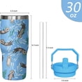 thumbnail image 2 of Sea Otter Tumbler with Handle and Flip Straw for Women Men, 30oz Cute Stainless Steel Insulated Cup, Water Bottle Travel Coffee Mug Gifts, Gifts for Animal Lovers, 2 of 6