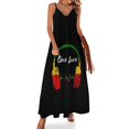 thumbnail image 1 of Vestido de playa sin mangas con estampado de música reggae y rasta, vestido de noche para mujer, orgullo jamaiquino, One Love, 1 of 7