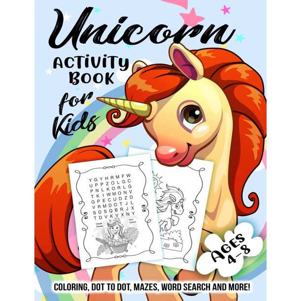 Download Unicorn Activity Book for Kids Ages 4-8 : A Fun Kid ...