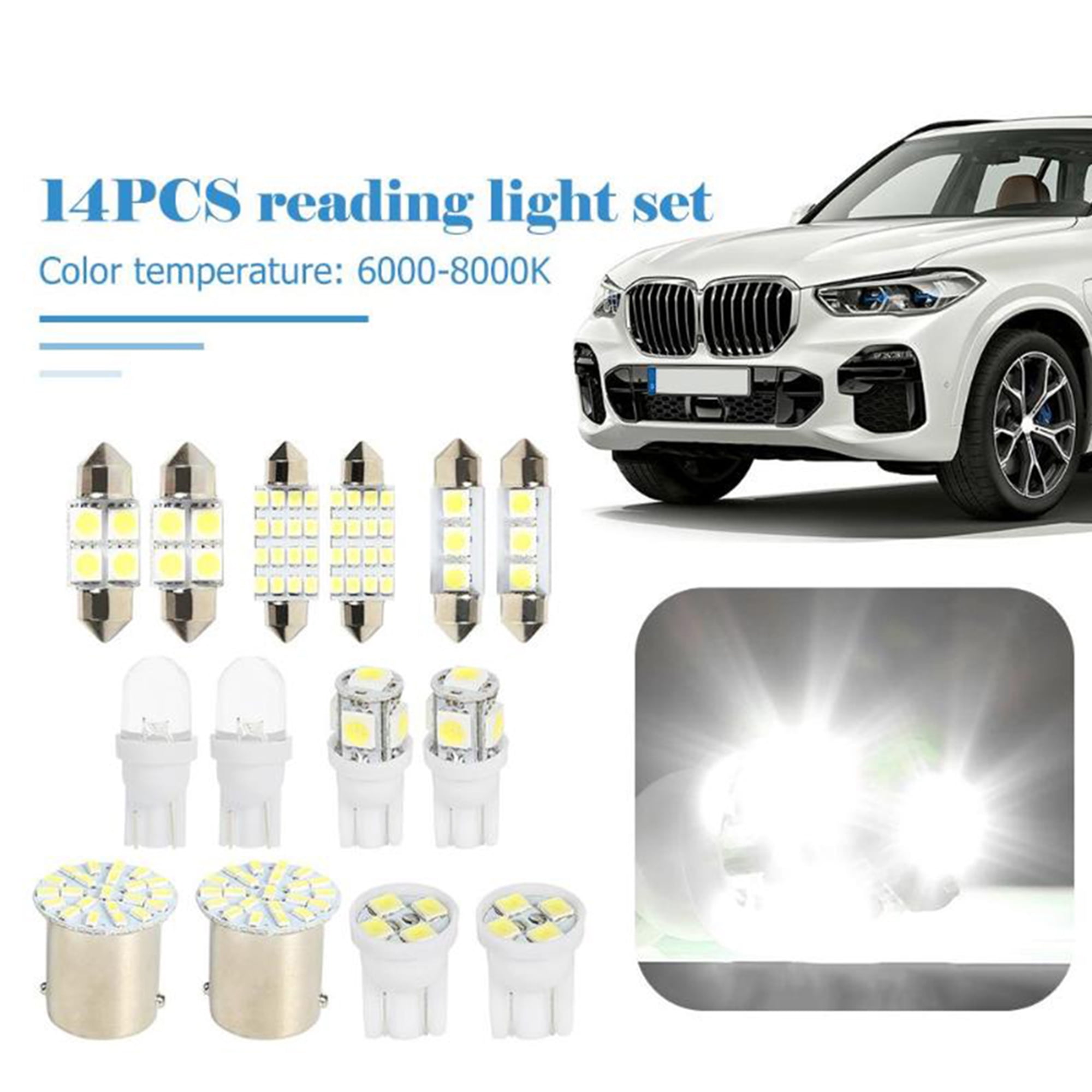 LED Light Bulb 6000K 14 Packs Bundle LED Bulb Car Interior Lights Lamp