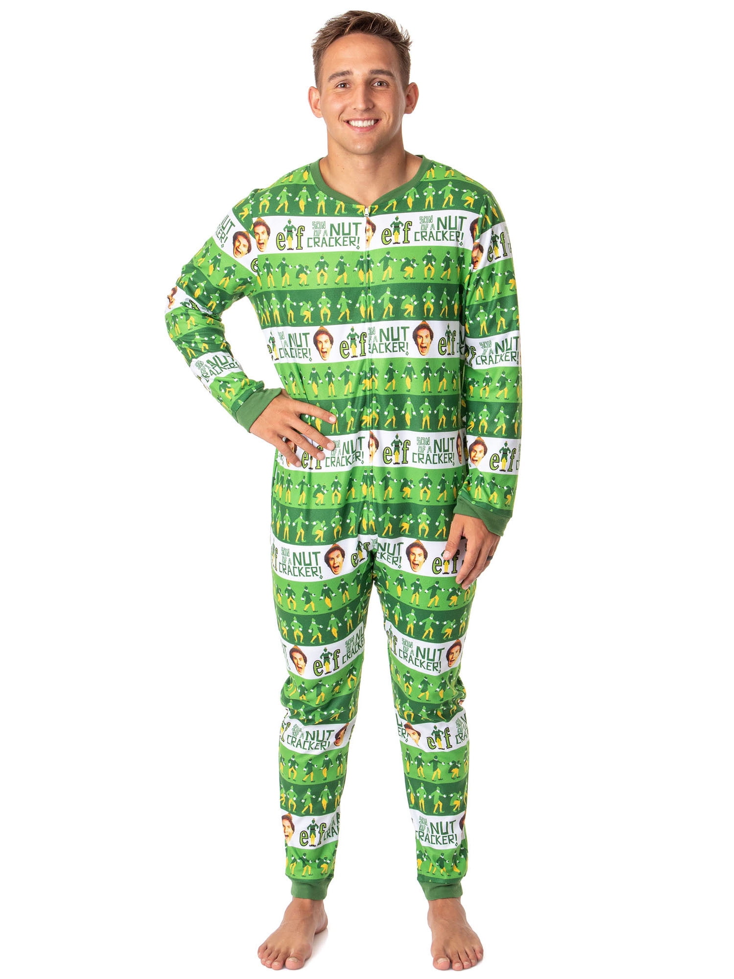 Elf The Movie Mens' Film Son of a Nutcracker Footless Sleep Union Suit