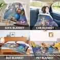thumbnail image 7 of 60x80 inch Crystal Fleece & Arctic Fleece Blanket Soft Bed Throws for Home or Camping Vintage Style Vase, 7 of 7