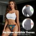 thumbnail image 4 of Thongs for Women - Colorful Textured Chihuahua No Show Seamless Womens Thongs Underwear, Soft Stretch G String Thongs for Women,Cuteness Ladies Thong Bikini Panties Briefs, 4 of 5