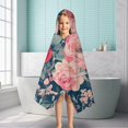 thumbnail image 6 of Pioneer Flower Floral Print Pattern Hooded Bath Towel，50"x30" for Ages 3 To 12 Kids, Quick Dry Lightweight Soft Microfiber Hood Beach Towel Cover Up for Kids, 6 of 7