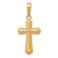 thumbnail image 6 of 14k Yellow Gold Passion Cross Charm Pendant, 6 of 7