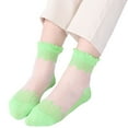 thumbnail image 2 of MSJUHEG Sheer Ankle Socks,Trouser Socks Women,Dress Socks Women,Lace Socks,Mesh Socks for Women,Unisex Warm Soft Sport Socks Medium Stockings Winter Socks Green One Size, 2 of 4