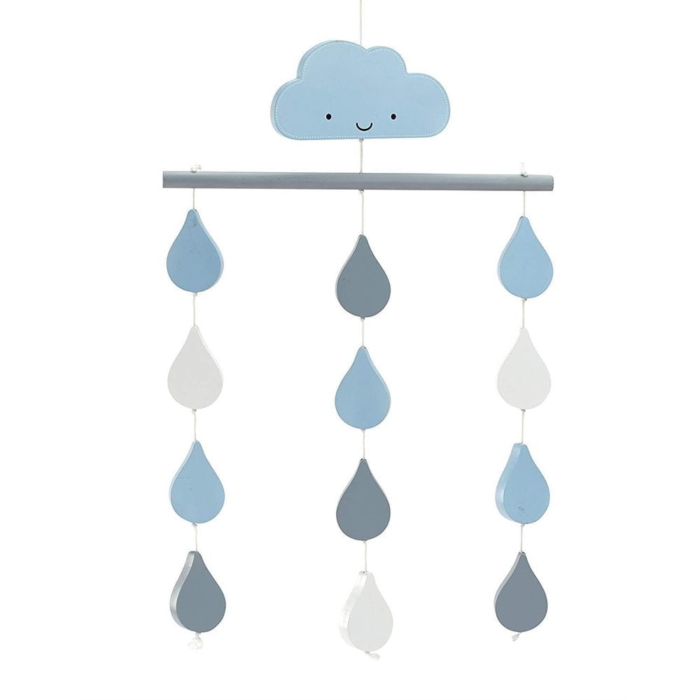 Little Love by NoJo Happy Clouds and Raindrops Ceiling Mobile, Nursery décor, Unisex