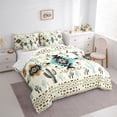 thumbnail image 3 of Manfei Triangle Aztec Kids Bedding Comforter Set 7 Pieces, Cartoon Hippie Cactus Full Bedding Set, Vintage Western Bohemian Reversible Fitted Sheet Flat Sheet, Microfiber Bedroom Decor, 3 of 7