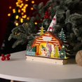 thumbnail image 5 of Christmas Glowing Small House Santa For Doll Figurine Cabin Led Light Xmas Decor, 5 of 5