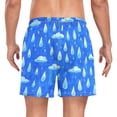 thumbnail image 2 of Men's Quick Dry Casual Beach Shorts Blue Sky and Rain with Pockets, Lightweight Swim Trunks for Surfing Gym, 2 of 9