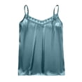 thumbnail image 5 of XIYON Tank Tops For Women Satin Summer Sleeveless Tank Top Adjustable Spaghetti Strap Lace Trim V Neck Camisole Shirts Beach Vacation Outfits, 5 of 6